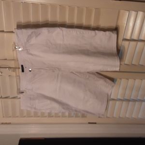 Size 28W white shorts some ware in the crotch but not really noticeable